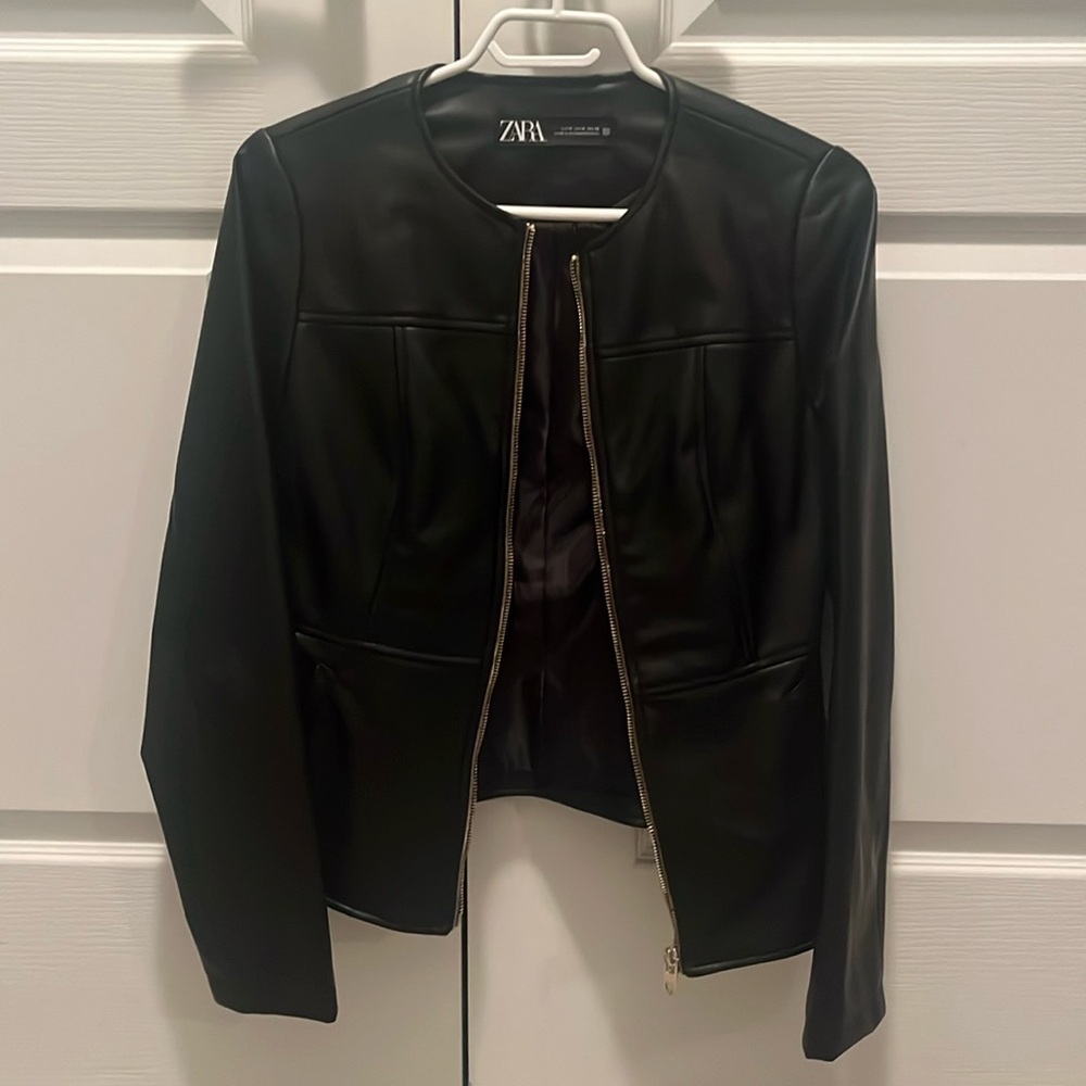 Zara Black Leather Jacket